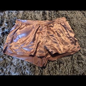 Silky pink shorts